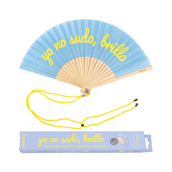 Abanico "Yo no sudo, brillo" Brilla en la oscuridad (PREVENTA)