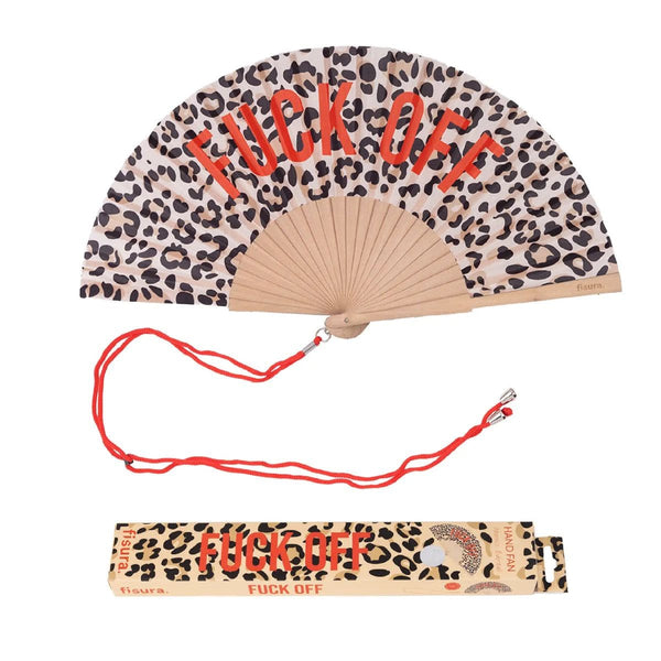 Abanico "Fuck off" Leopardo