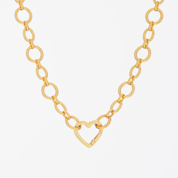 Collar Broche Corazón Dorado By Jose Y Cami