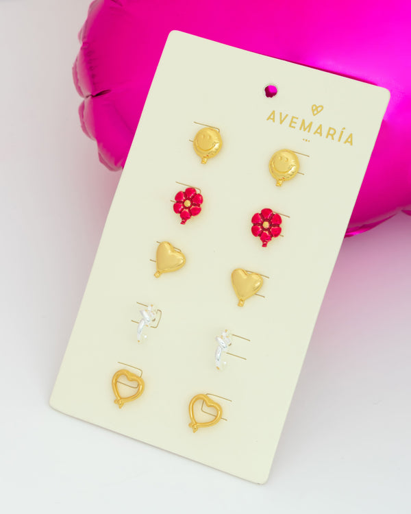 Set X5 Aretes Mini By Jose Y Cami