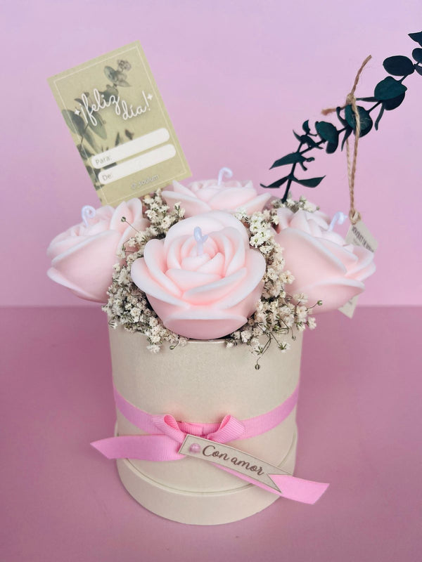 Bouquet Rosas en Caja Beige