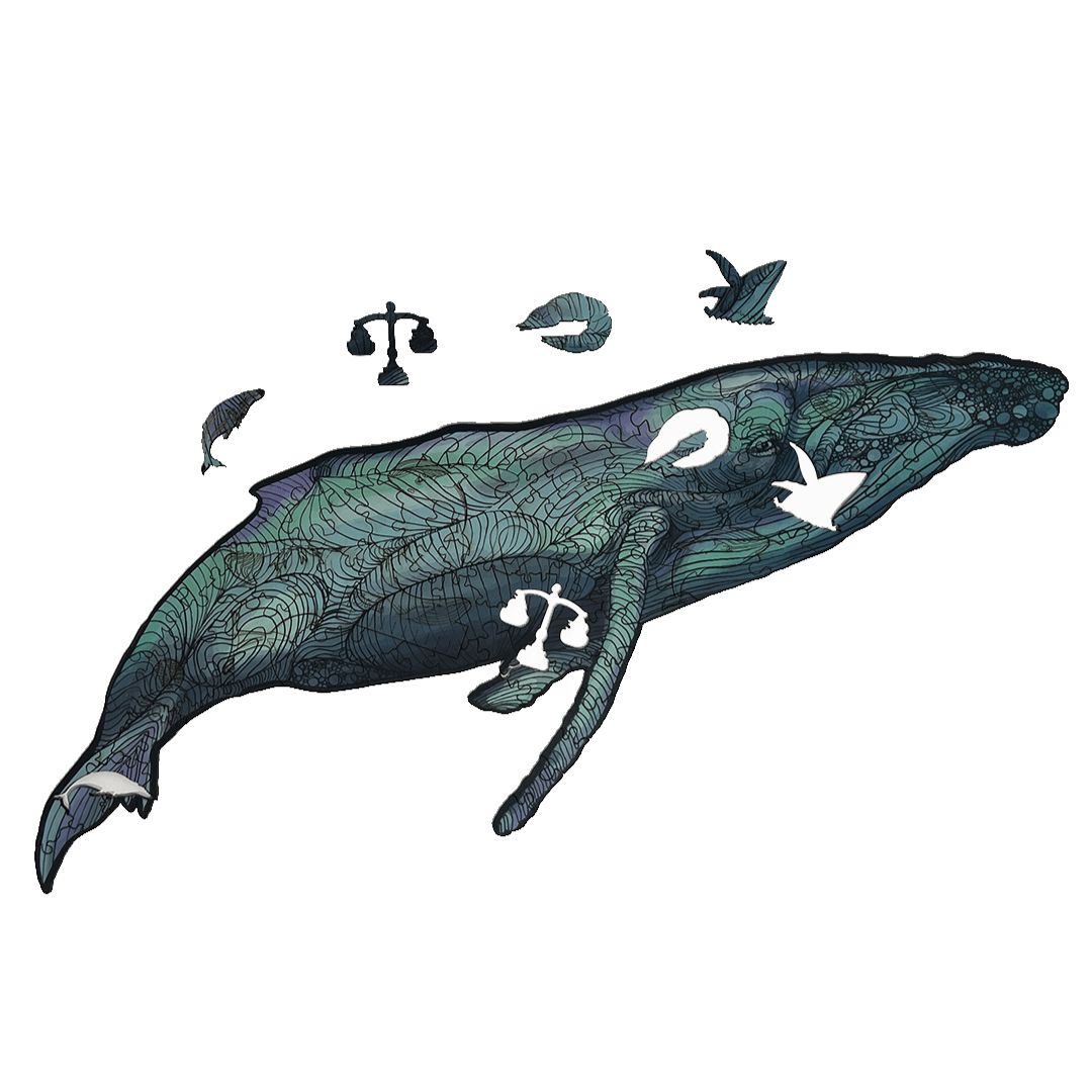 Rompecabezas en madera Ballena – Casa Viva
